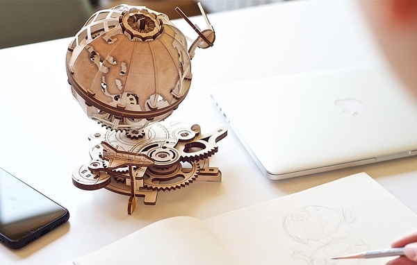 Механічний 3D-пазл Ukrainian Gears Глобус, 184 ел. (70128) - Pampik - 14