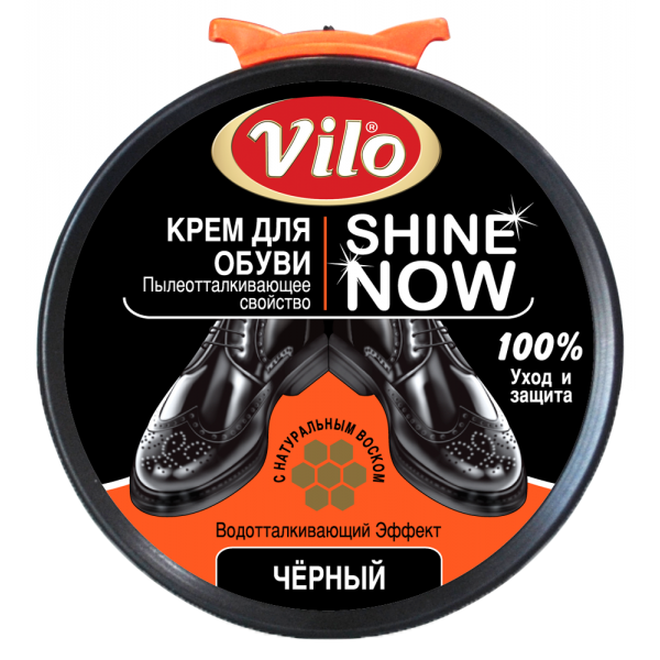 Крем-паста для взуття Vilo, 50 мл, чорний (VPC 50-300) - Pampik