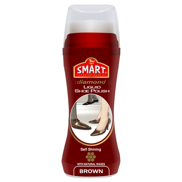 Рідкий крем-блиск для взуття Smart, 80 мл, коричневий (SDB-320) - Pampik