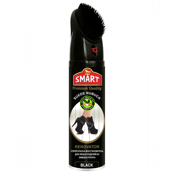 Крем-спрей для взуття Smart для замші та нубуку, 200 мл, чорний (SNS-300) - Pampik