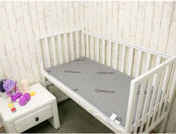 Наматрацник-поверхня Руно Carbon, водонепроникний, жаккард, 120х60 см, сірий (927Carbon) - Pampik - 2