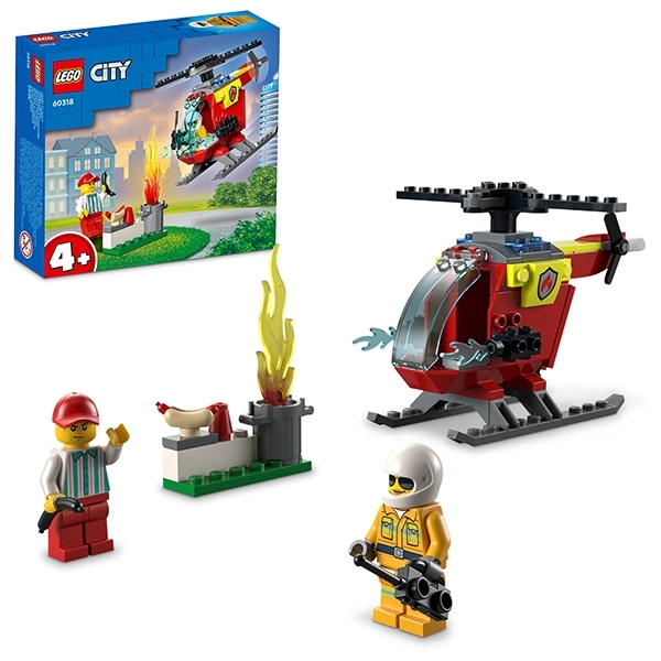Конструктор LEGO City Пожежний вертоліт, 53 елементи (60318) - Pampik - 3