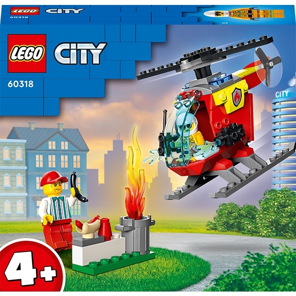 Конструктор LEGO City Пожежний вертоліт, 53 елементи (60318) - Pampik