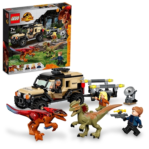Конструктор LEGO Jurassic World Перевезення пірораптора та дилофозавру, 254 елементів (76951) - Pampik - 3