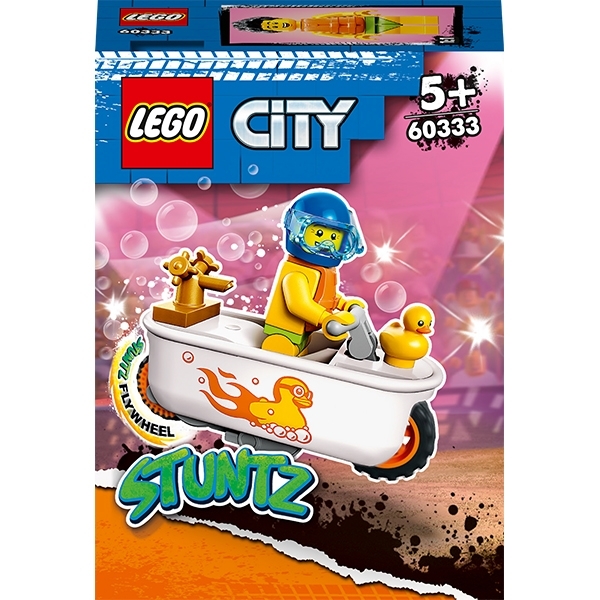 Конструктор LEGO City Каскадерский мотоцикл для игры в ванной, 14 деталей (60333) - Pampik