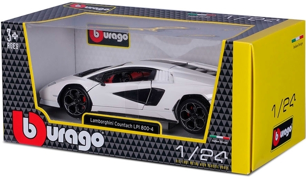 Автомодель Bburago Lamborghini Countach LPI 800-4, 1:24, белый - Pampik - 5