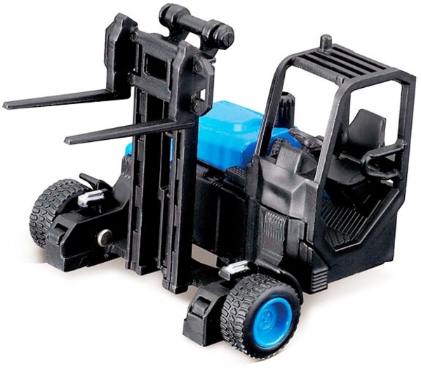 Игровой набор Bburago Фура Mercedes-Benz Actros c погрузчиком, 1:43, белый - Pampik - 6