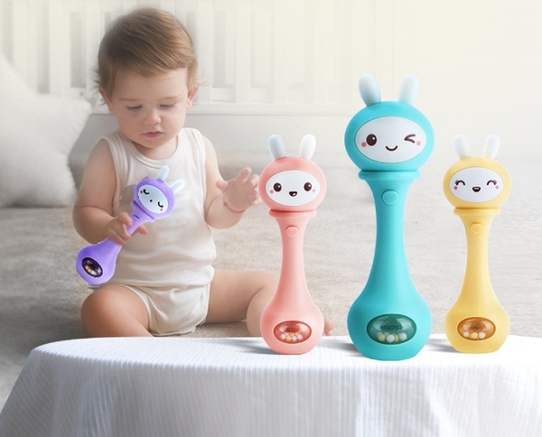 Брязкальце-гризунець Beiens Зайчик музичний, рожевий (YZ06pink) - Pampik - 11