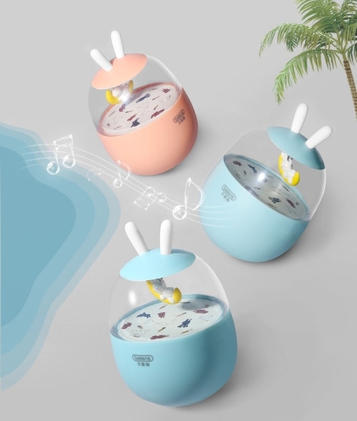 Неваляшка Beiens Зайчик на луне, музыкальный, голубой (YZ15blue) - Pampik - 5