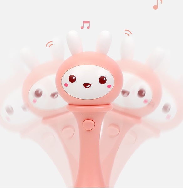 Брязкальце-гризунець Beiens Зайчик музичний, рожевий (YZ06pink) - Pampik - 2