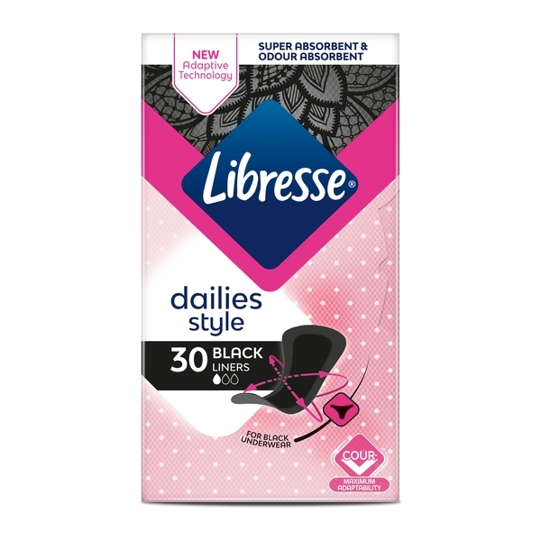 Щоденні прокладки Libresse Daily Fresh Normal Black, 30 шт. - Pampik - 2