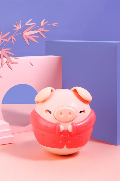 Неваляшка Beiens Порося, музичне, червоне (YZ23red) - Pampik - 8