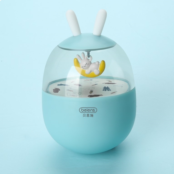 Неваляшка Beiens Зайчик на луне, музыкальный, голубой (YZ15blue) - Pampik - 2