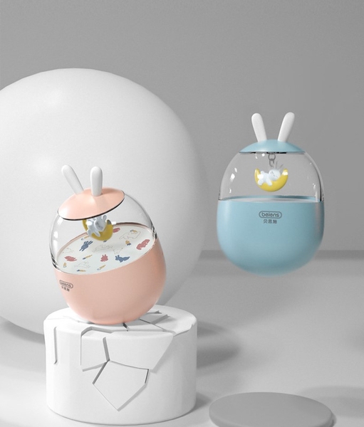 Неваляшка Beiens Зайчик на луне, музыкальный, голубой (YZ15blue) - Pampik - 8