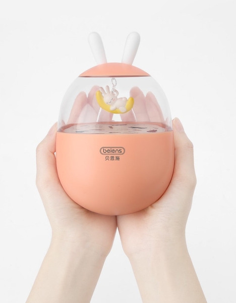 Неваляшка Beiens Зайчик на місяці, музичний, рожевий (YZ15pink) - Pampik - 3