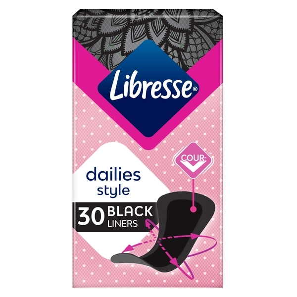 Щоденні прокладки Libresse Daily Fresh Normal Black, 30 шт. - Pampik