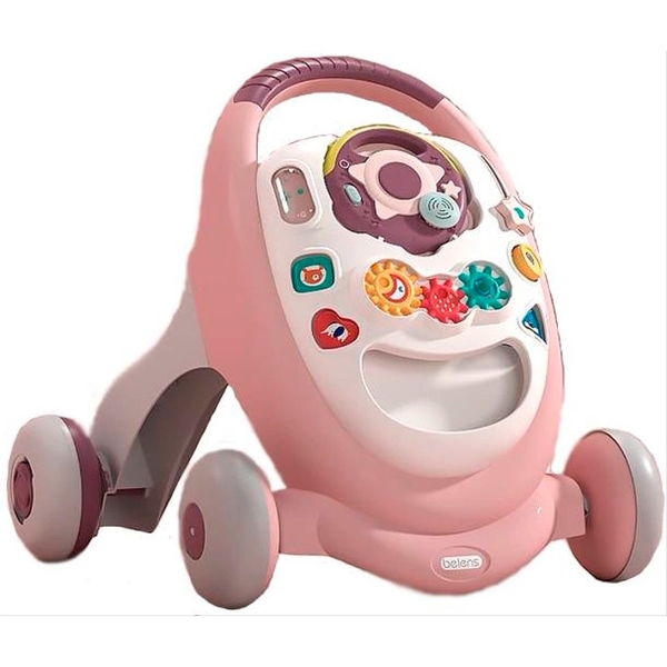 Ходунки-каталка Beiens игровой развивающий центр, розовый (TC03pink) - Pampik
