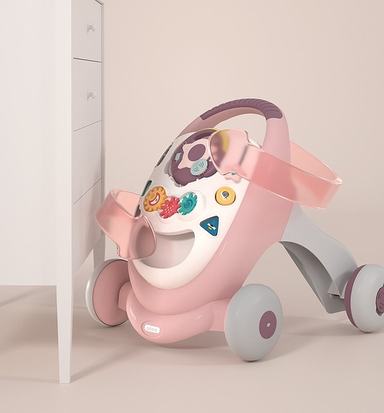 Ходунки-каталка Beiens игровой развивающий центр, розовый (TC03pink) - Pampik - 3