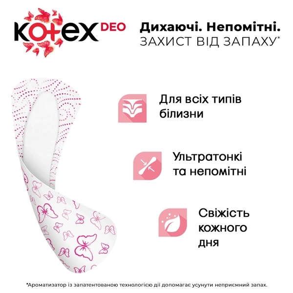 Щоденні прокладки Kotex Deo Ultraslim, 20 шт. - Pampik - 4