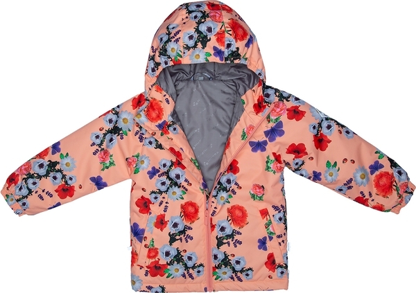 Куртка для девочек Huppa Alexis, р.152, коралловый с принтом - Pampik - 3