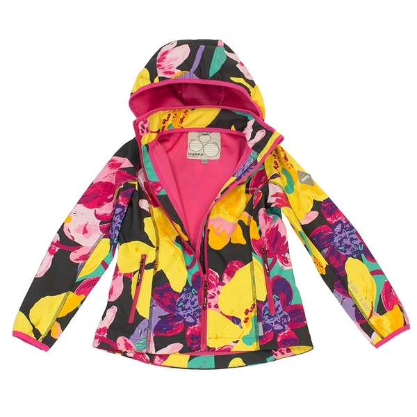 Жакет Huppa Sotfshell Janet, р.146, темно-серый с принтом - Pampik - 2
