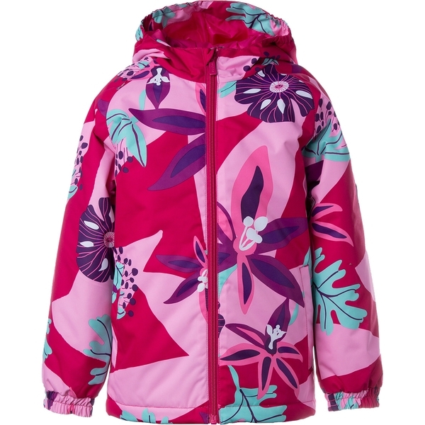 Куртка для девочек Huppa Alexis, р.98, фуксия с принтом - Pampik