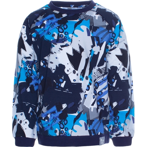 Футболка з довгим рукавом Huppa Jeymel, р.98, темно-синій з принтом - Pampik