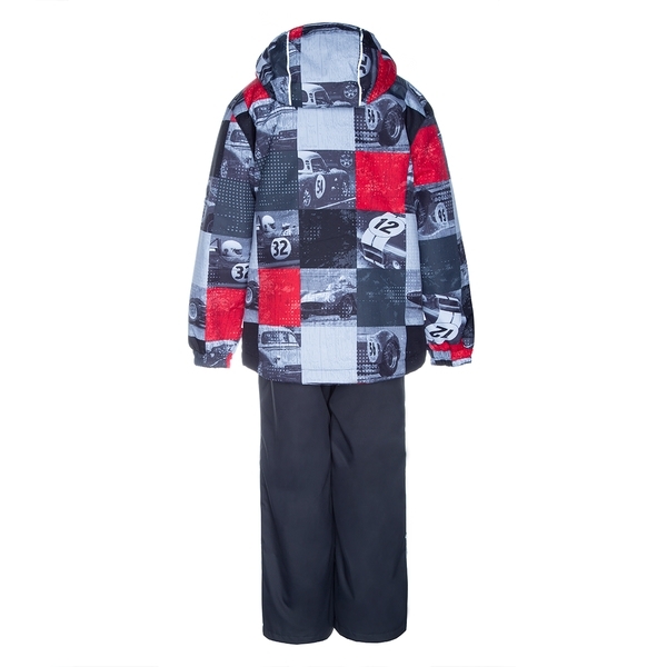 Комплект Huppa Yoko 1, р.122, красный с принтом/тёмно-серый - Pampik - 2