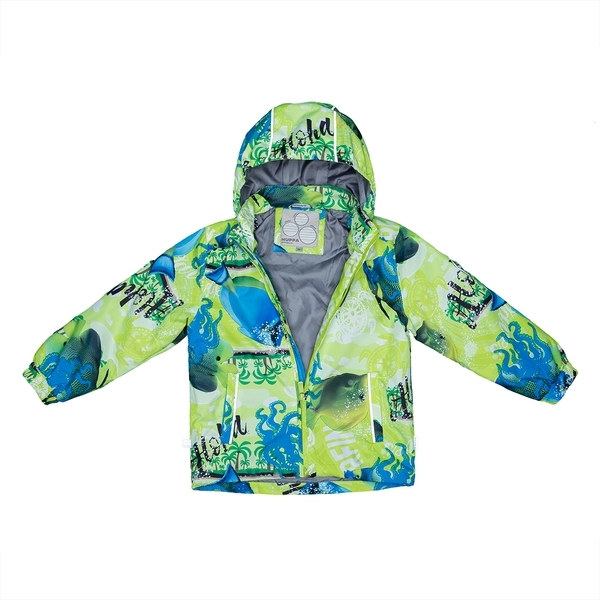 Комплект Huppa Yoko, р.116, лайм с принтом/чёрный - Pampik - 5