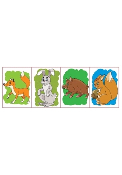 Раскраска Книжковий хмарочос Розфарбовка для малят Лісові мешканці - Pampik - 3