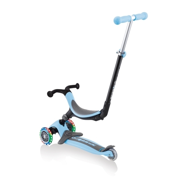 Самокат Globber Go UP Foldable Plus Lights, пастельно-синій (743-200) - Pampik - 3