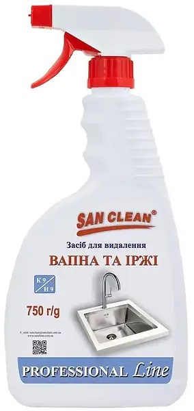 Средство San Clean Prof Line для удаления извести и ржавчины, 750 г (4820003544129) - Pampik