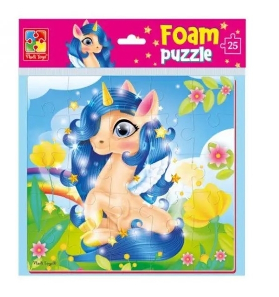 Мягкие пазлы Vladi Toys Единорог, 22х23 см, 25 элементов (VT1109-07) - Pampik