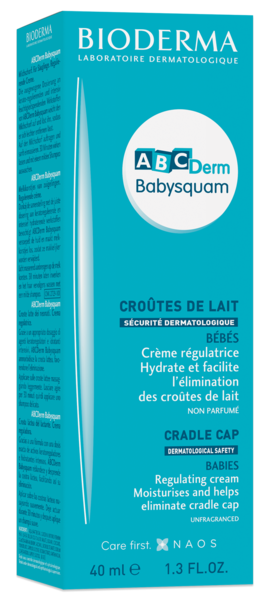 Кераторегулюючий крем Bioderma ABCDerm Babysquam від молочних скоринок, 40 мл - Pampik - 2