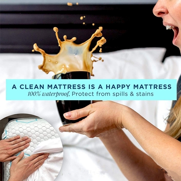 Захисний наматрацник U-Tek Fullcover натяжний, 120х200 см, білий (FCF120200) - Pampik - 3