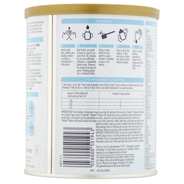 Суха молочна суміш Kendamil Classic 2, 6-12 міс., 400 г - Pampik - 3