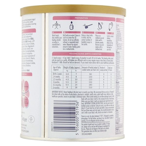Суха молочна суміш Kendamil Classic 1, 0-6 міс., 400 г - Pampik - 4