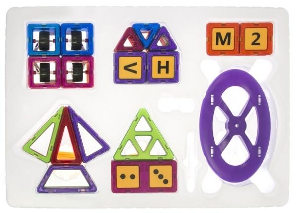 Магнітний конструктор Magplayer, 166 елементів (MPA-166) - Pampik - 3