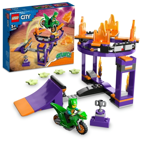 Конструктор LEGO City Stuntz Завдання з каскадерською рампою, 144 елементи (60359) - Pampik - 3