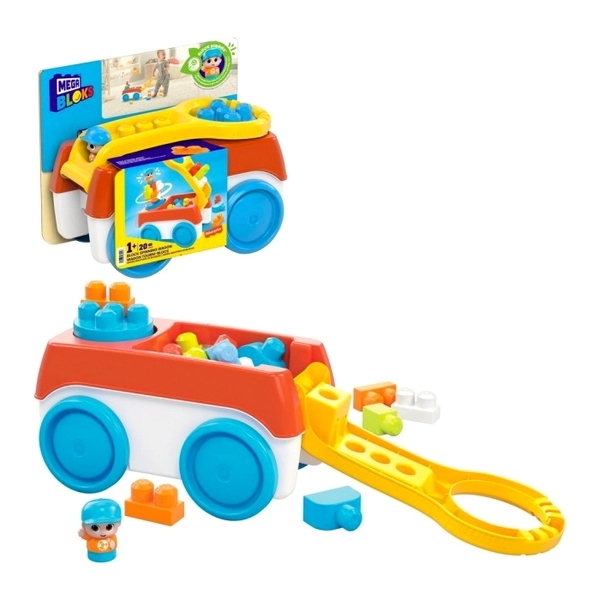 Візок-каталка Конструктор на колесах Mega Bloks - Pampik - 5