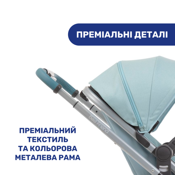 Универсальная коляска 2 в 1 Chicco Best Friend Pro Light, голубой (79866.55.04) - Pampik - 12