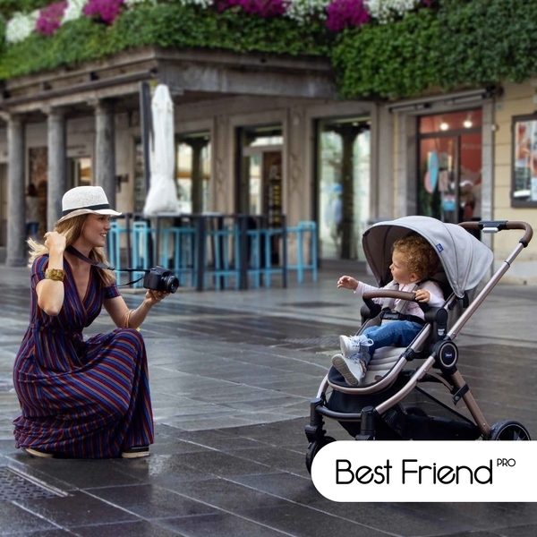 Универсальная коляска 2 в 1 Chicco Best Friend Pro Light, голубой (79866.55.04) - Pampik - 6