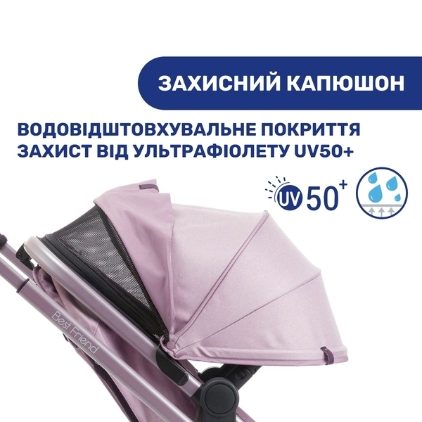 Прогулянкова коляска Chicco Best Friend Pro, рожева (79866.20-1) - Pampik - 3