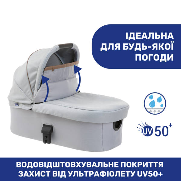 Универсальная коляска 2 в 1 Chicco Best Friend Pro Light, серый (79866.30.04) - Pampik - 14