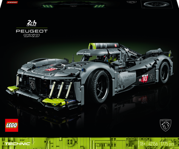 Конструктор LEGO Technic PEUGEOT 9X8 24H Le Mans Hybrid Hypercar, 1775 елементів (42156) - Pampik