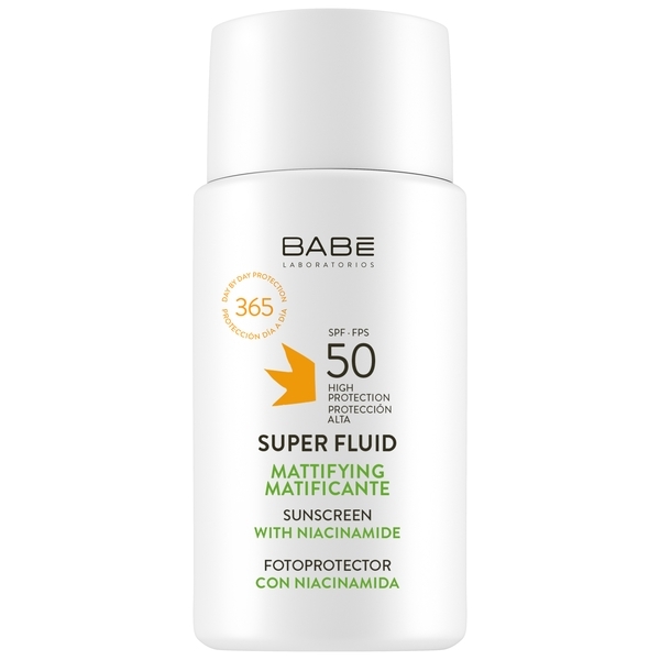 Сонцезахисний супер флюїд депігмент BABE Laboratorios Sun protection з Транексамовою кислотою та Вітаміном С SPF 50 50 мл (8436571631978) - Pampik