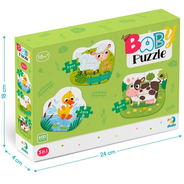 Пазлы 3 в 1 DoDo Сельские животные (300393) - Pampik - 2