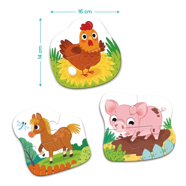 Пазлы 3 в 1 DoDo День на ферме (300394) - Pampik - 4