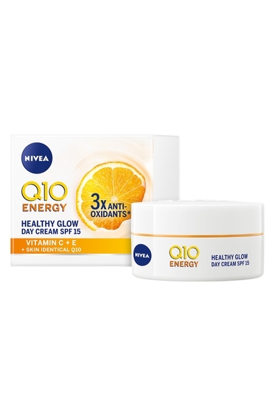 Денний крем Nivea Q10 Energy SPF 15 Здорове сяйво, 50 мл - Pampik