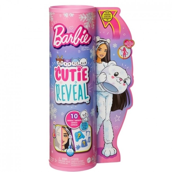 Кукла Barbie Cutie Reveal серии Зимний блеск - полярный медвежонок (HJL64) - Pampik - 7